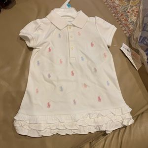 Baby Girl Ralph Lauren Polo Embroidered Dress w/ Bloomers